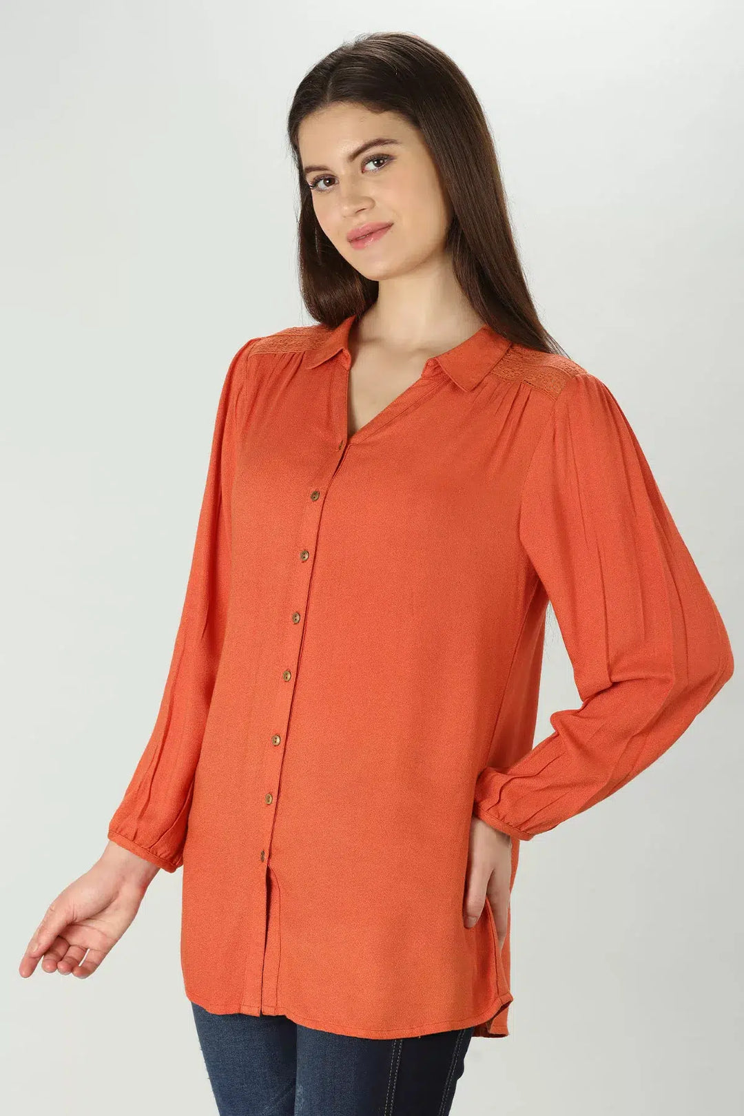Copper viscose moss Shirt