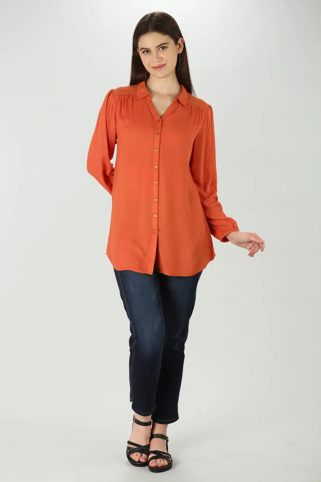 Copper viscose moss Shirt