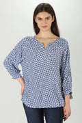 Blue vertex Viscose Top
