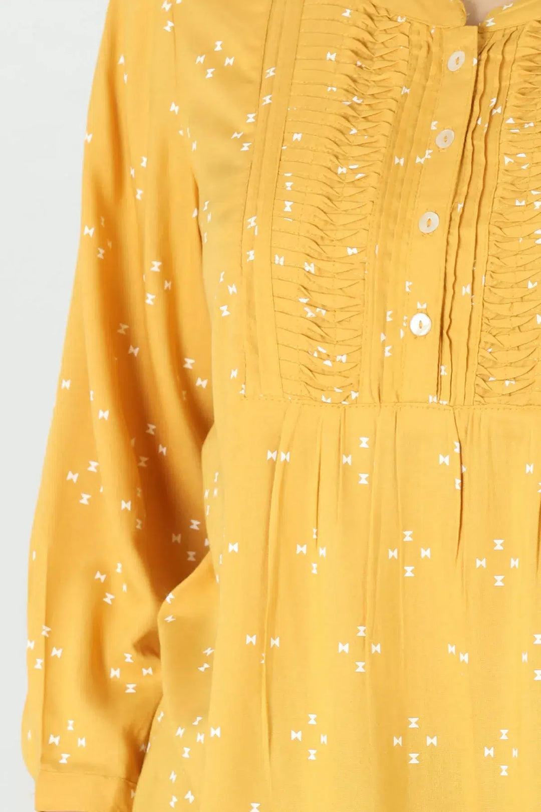 Pintuck Yellow Top