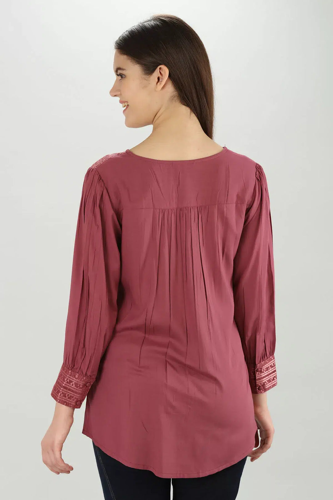 Pink solid modal Top