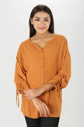 Orange Viscose Top
