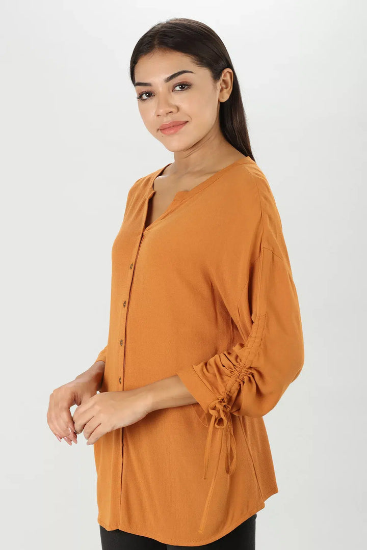 Orange Viscose Top