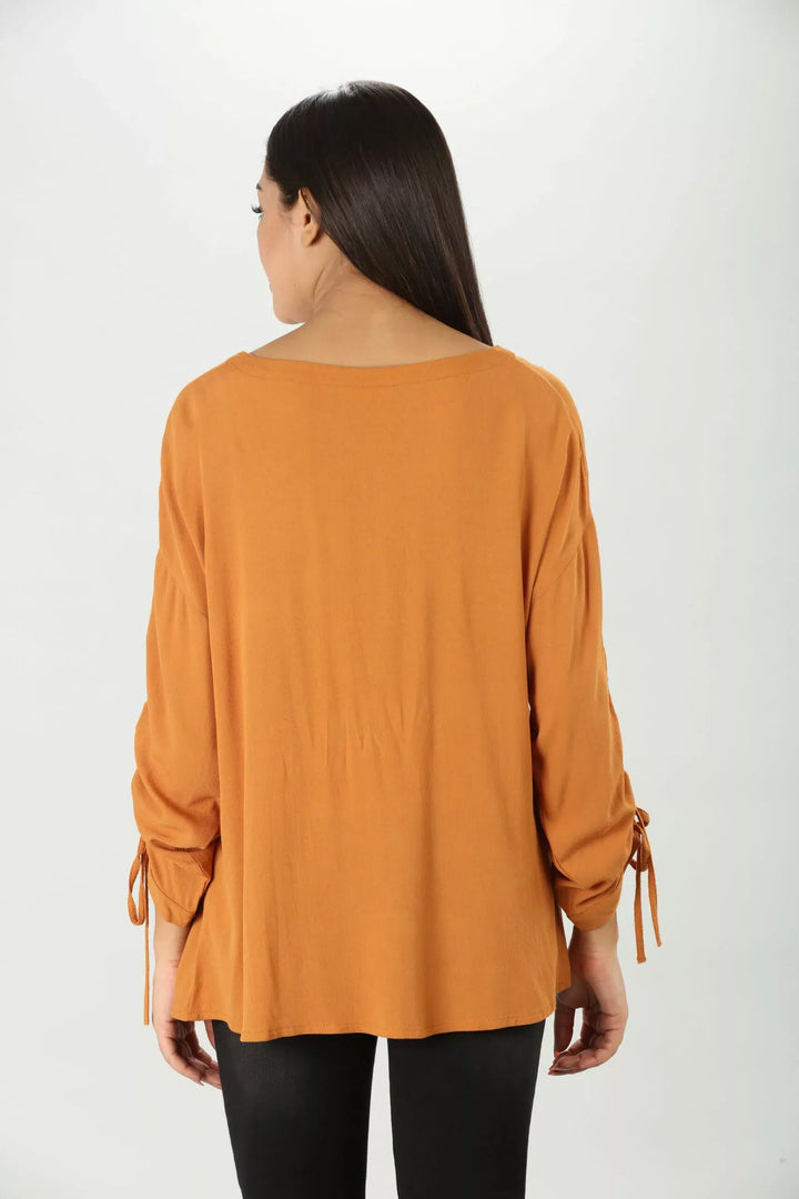Orange Viscose Top