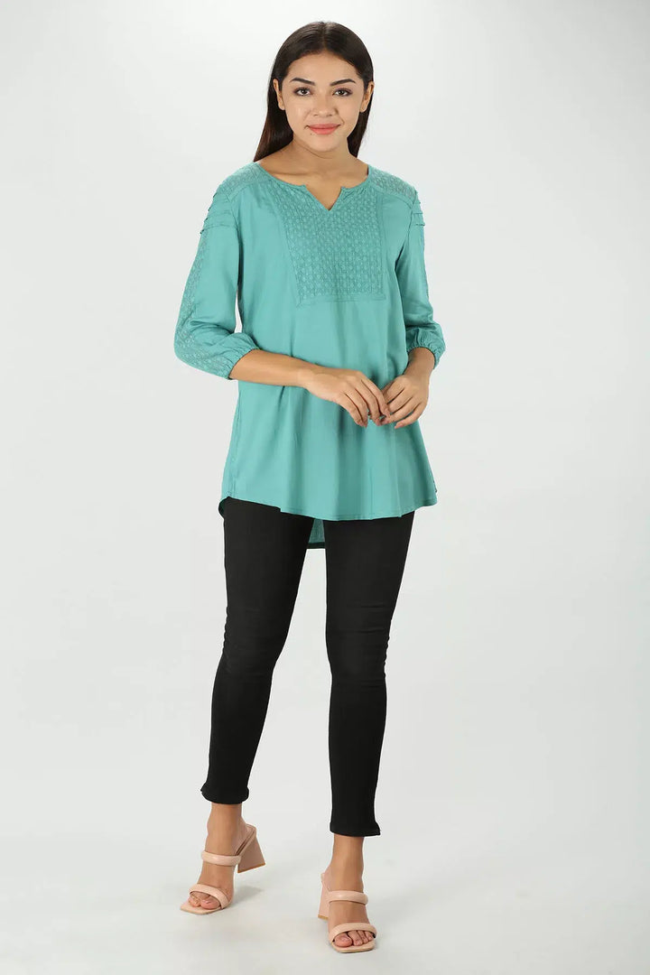 Teal Blue Modal Top