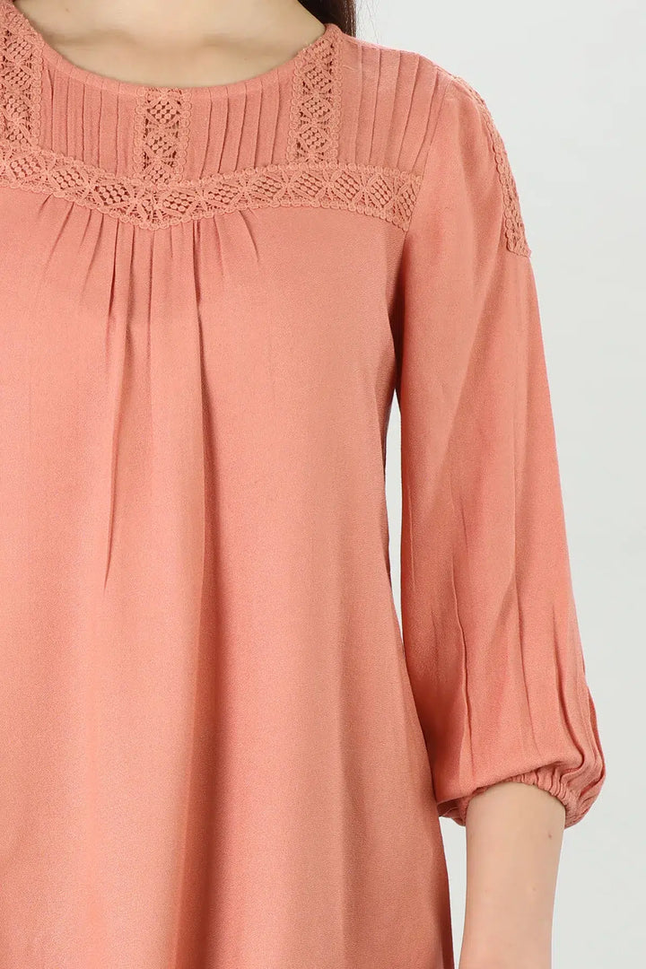 Rosy Viscose Moss Top
