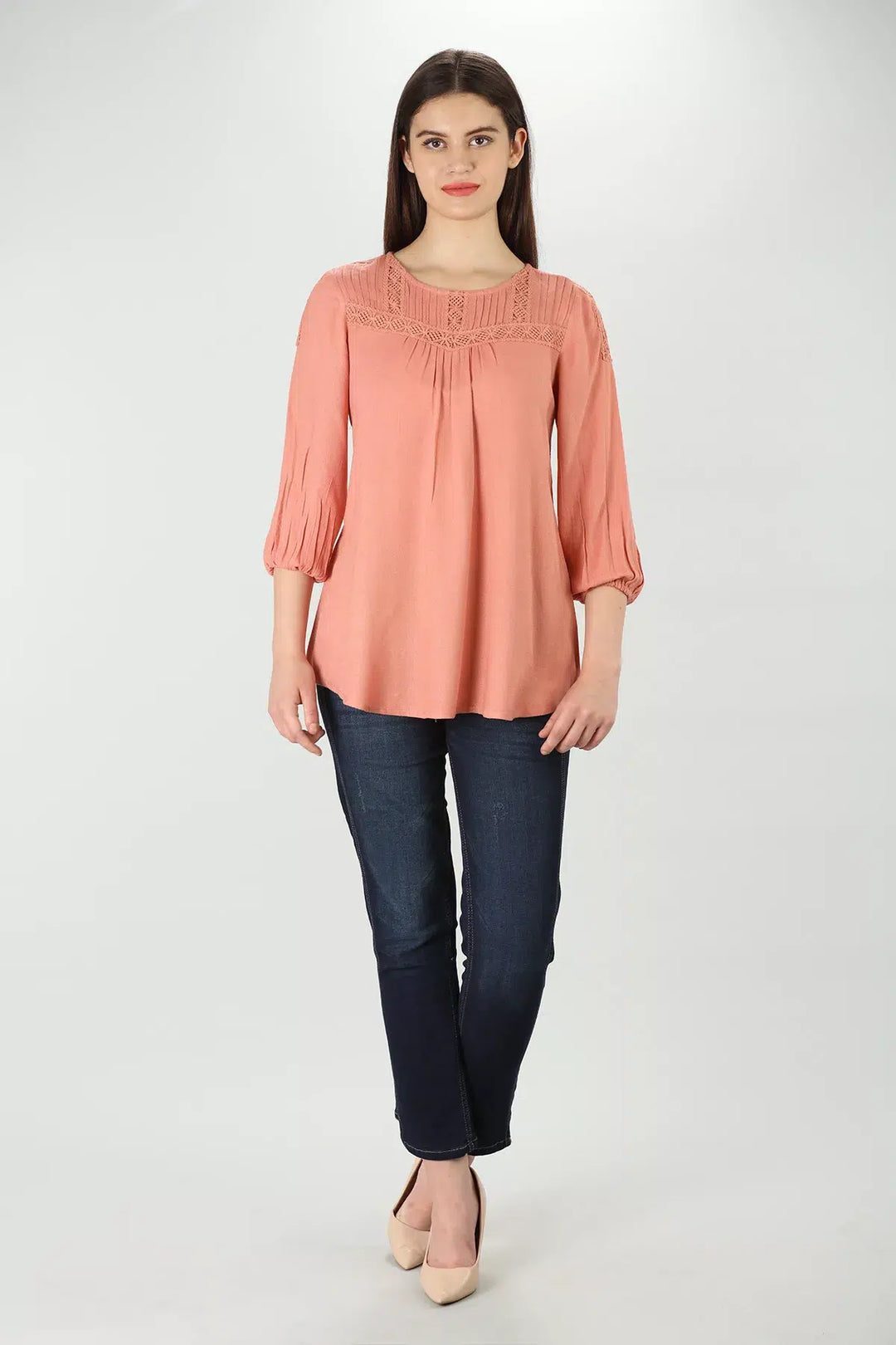 Rosy Viscose Moss Top