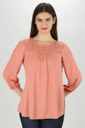 Rosy Viscose Moss Top
