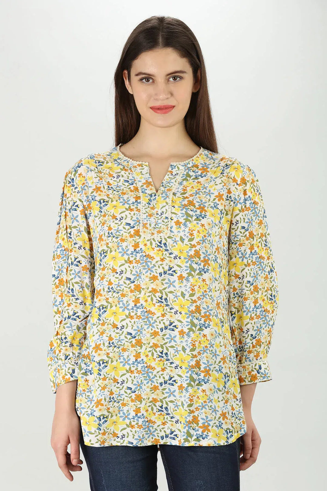Yellow rayon Top