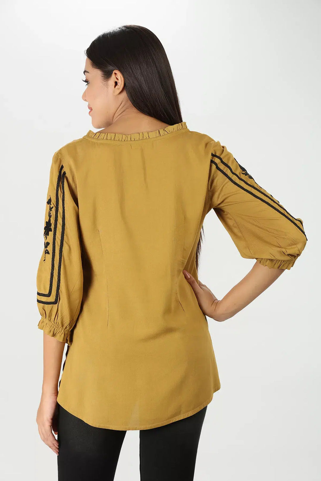 Mustard Yellow Rayon Top