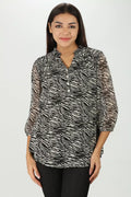 Monochrome Chiffon Top