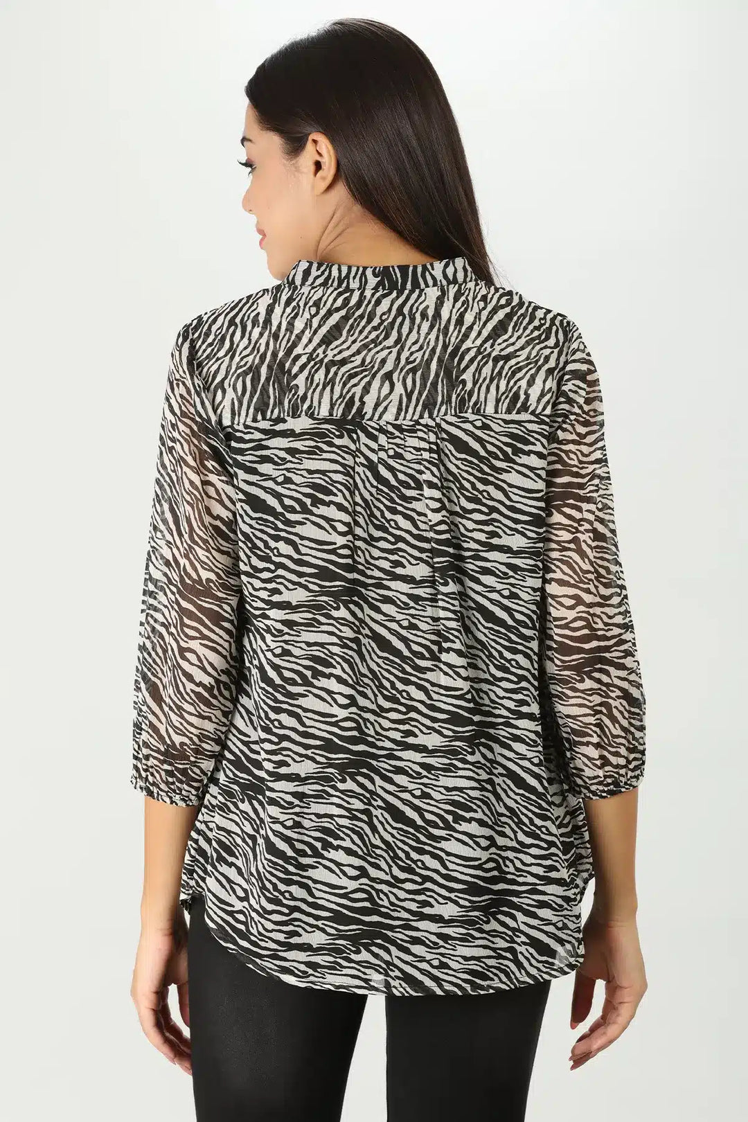 Monochrome Chiffon Top