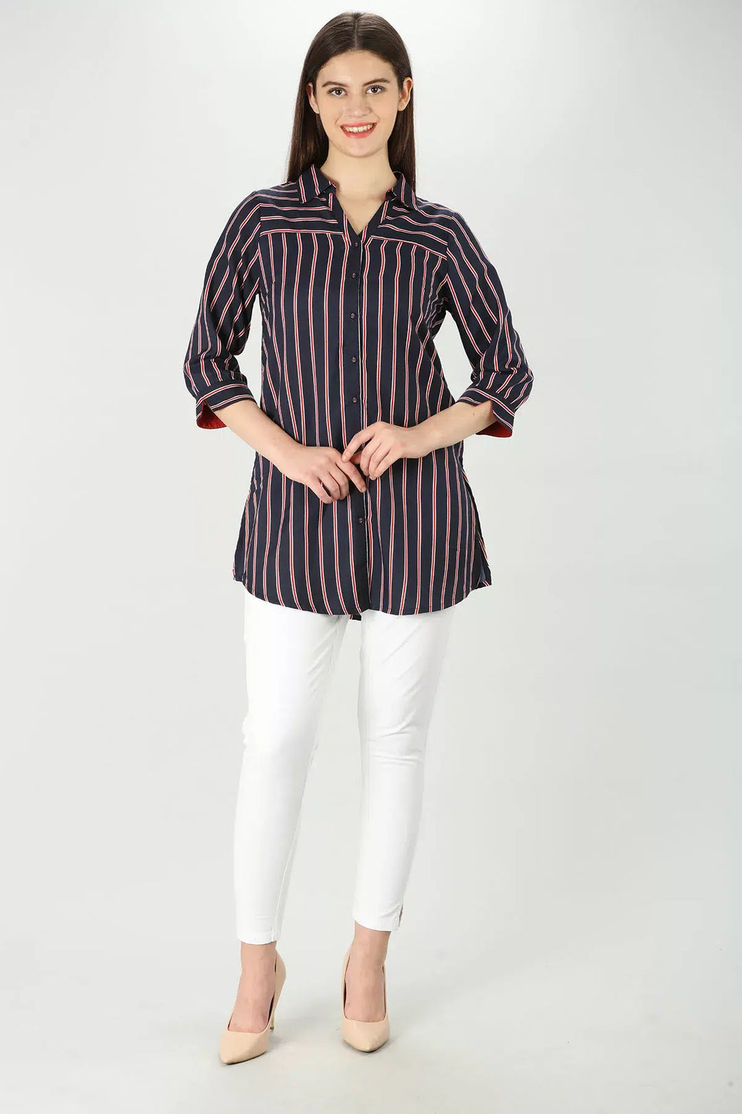 Chic rayon stripe Shirt