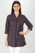 Chic rayon stripe Shirt