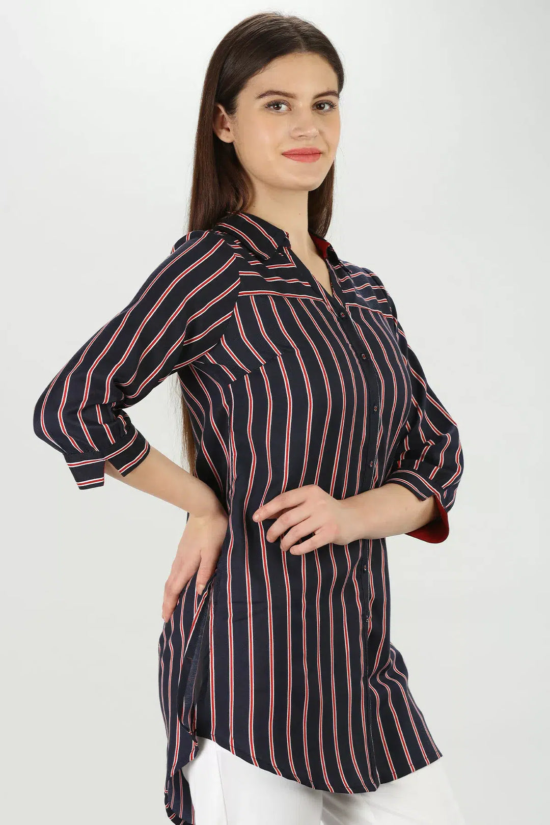 Chic rayon stripe Shirt