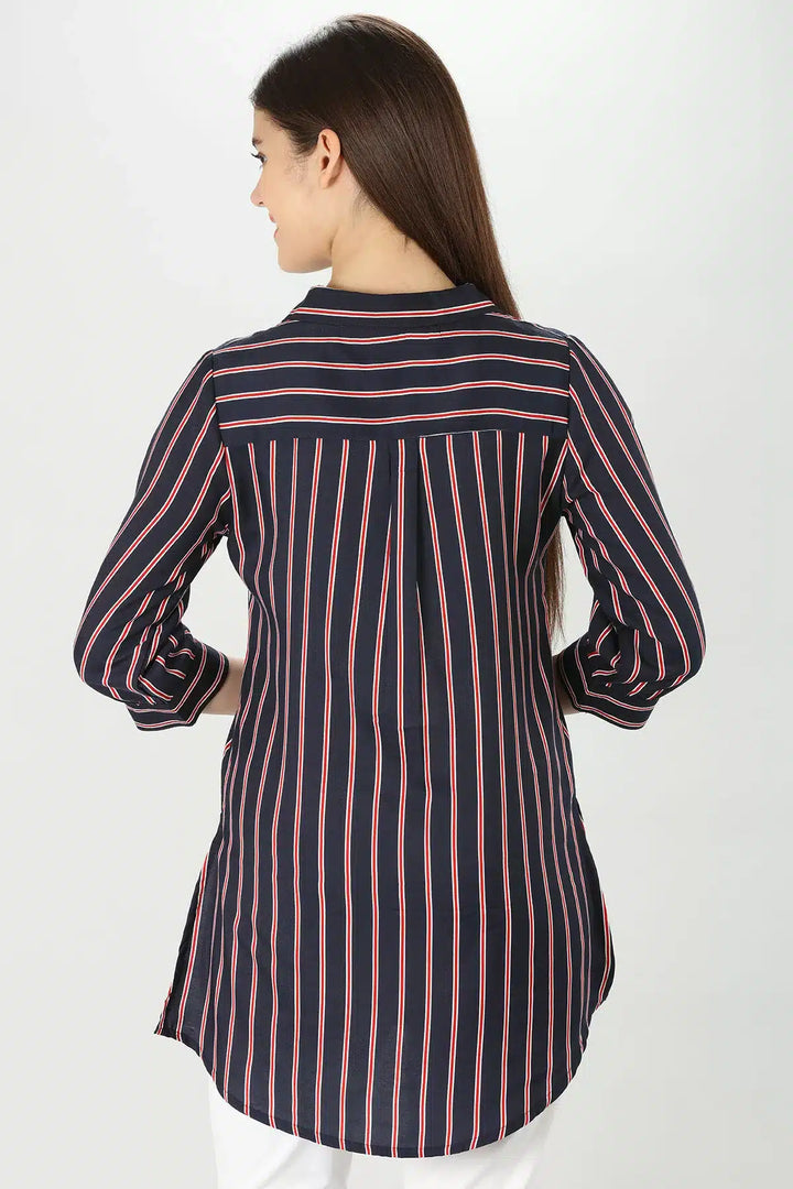 Chic rayon stripe Shirt