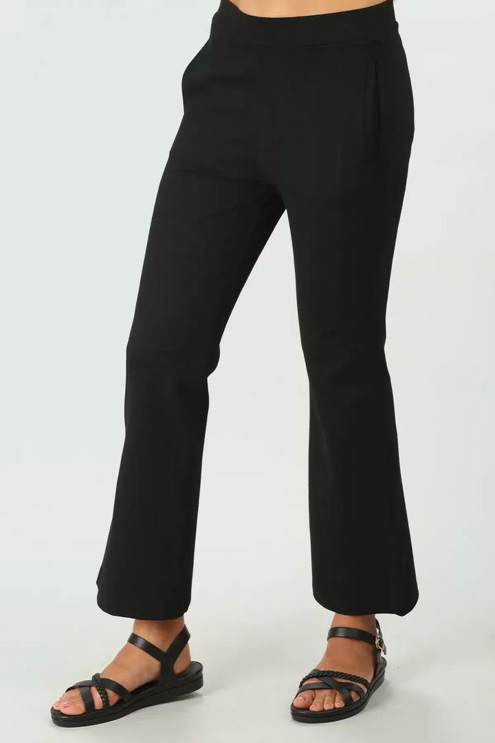 Black Tencel Roma Spandex Pant