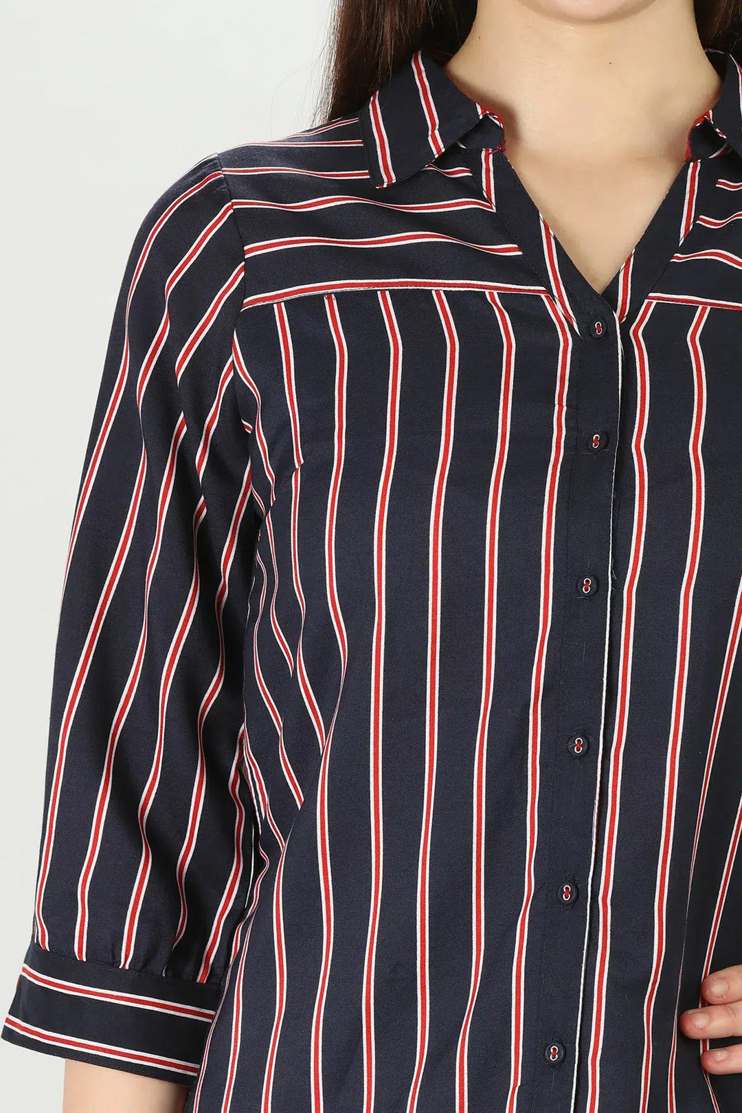 Chic rayon stripe Shirt