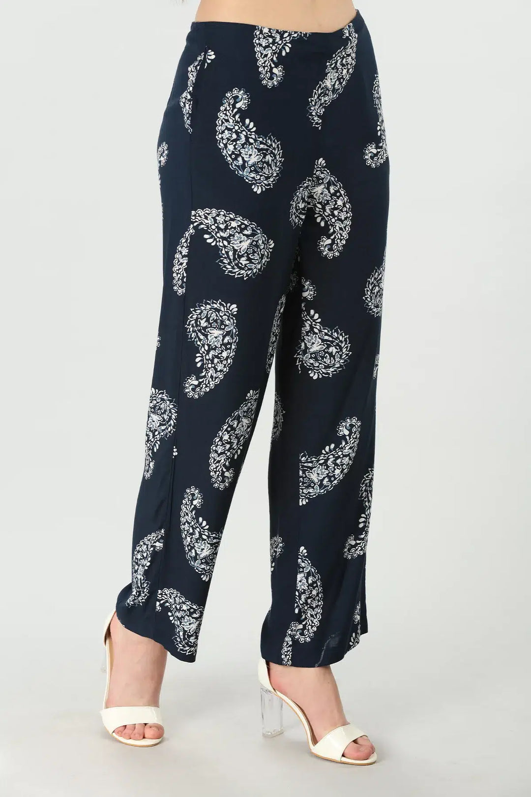 Dark Blue Rayon Co-Ord Trouser