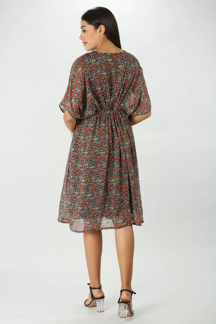 Brick Red Mystical v-neck Kaftan