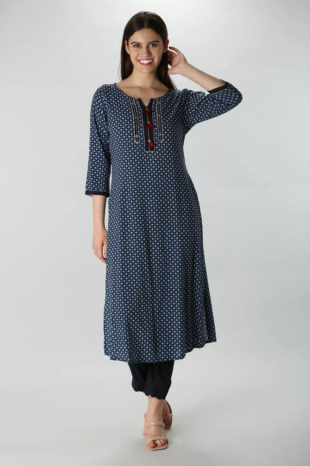 Indigo rayon Kurti