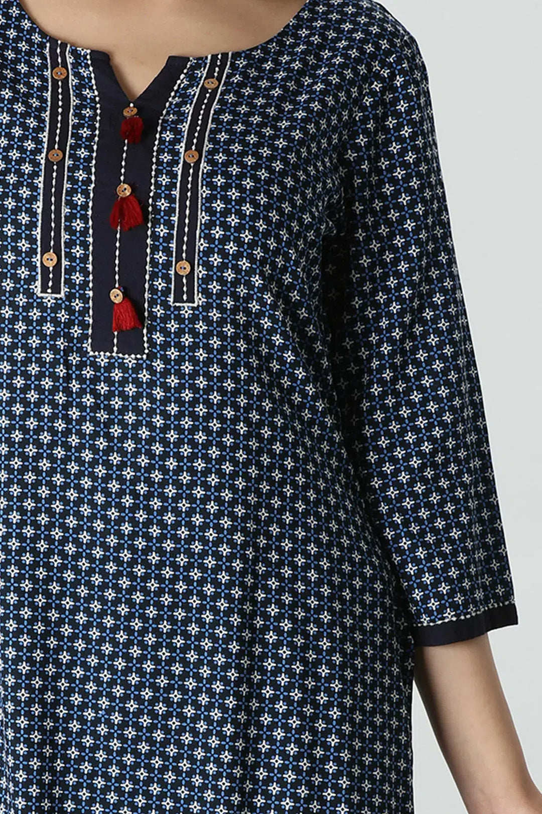 Indigo rayon Kurti