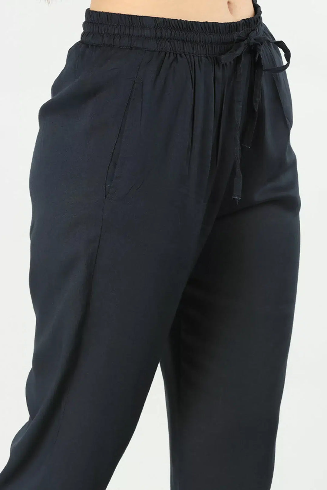 Charcoal Blue Slim Fit Palazzo