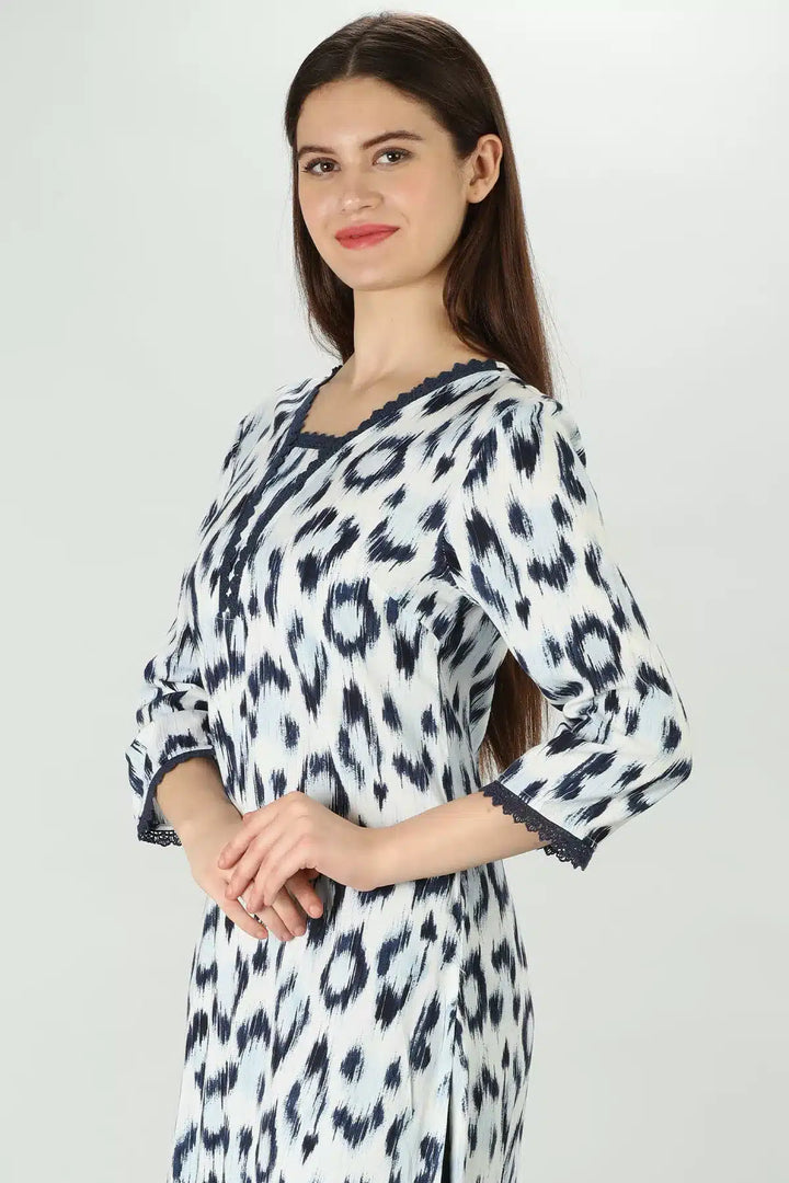 Indigo printed Kurti