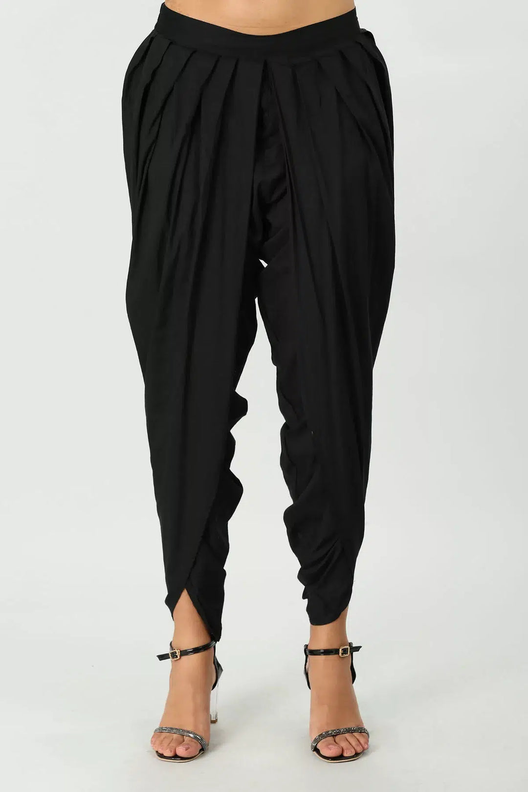 Draped black Dhoti