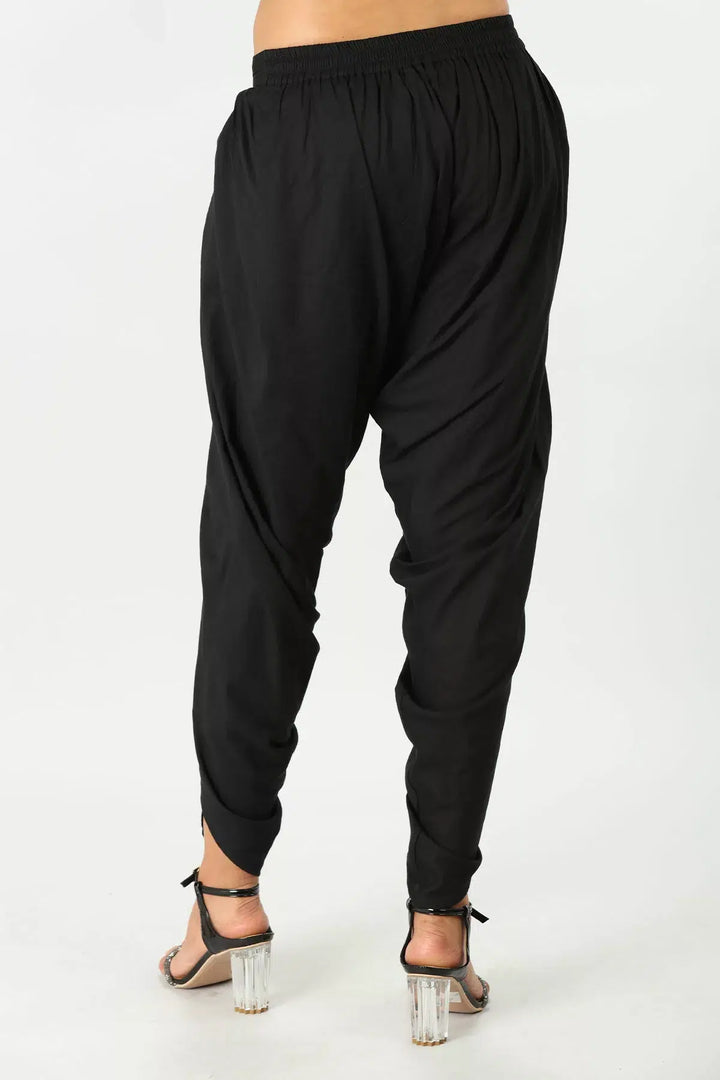 Draped black Dhoti