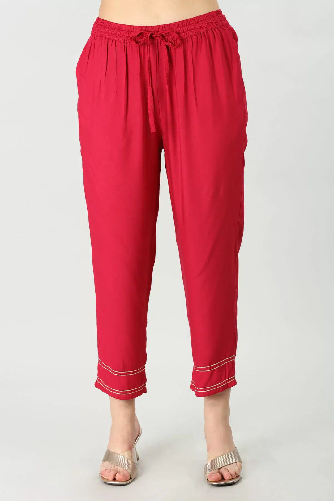 Red Rayon Palazzo