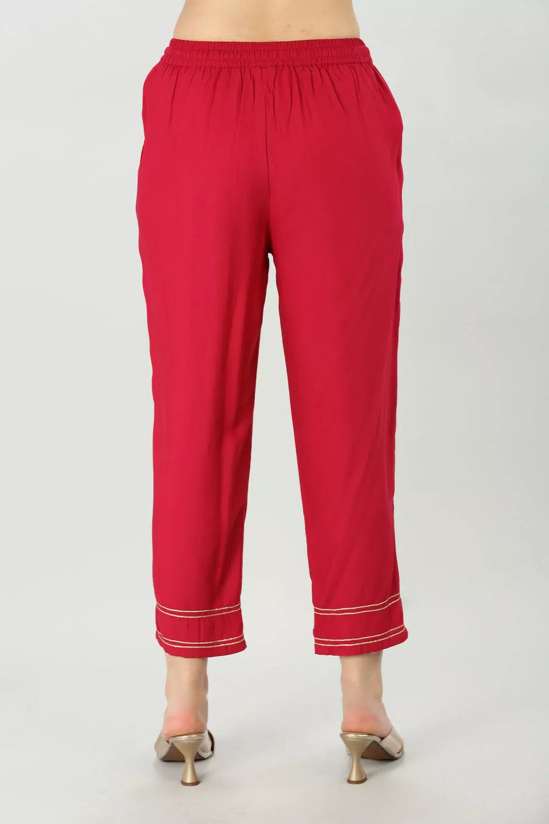 Red Rayon Palazzo
