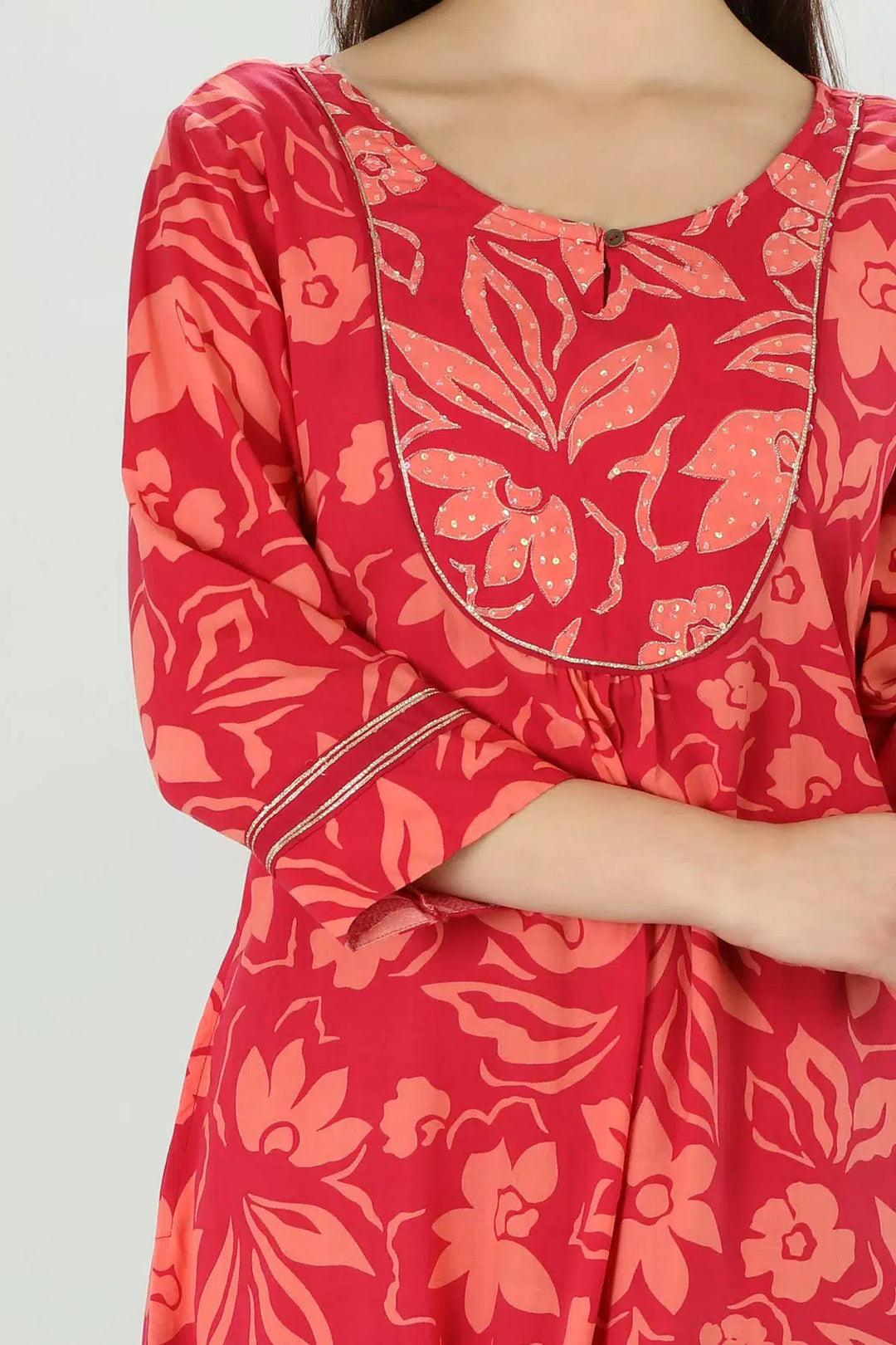 Pink rayon Kurti
