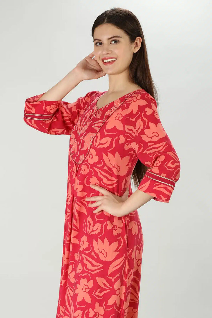Pink rayon Kurti
