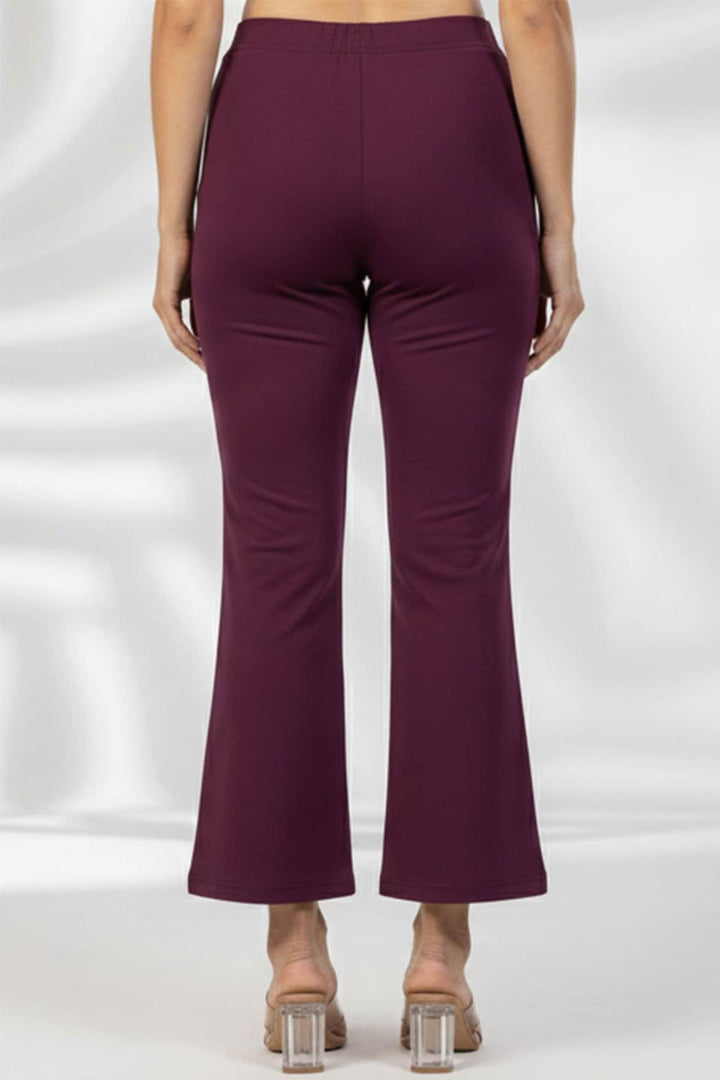 Wine Tencel Roma Spandex Pant