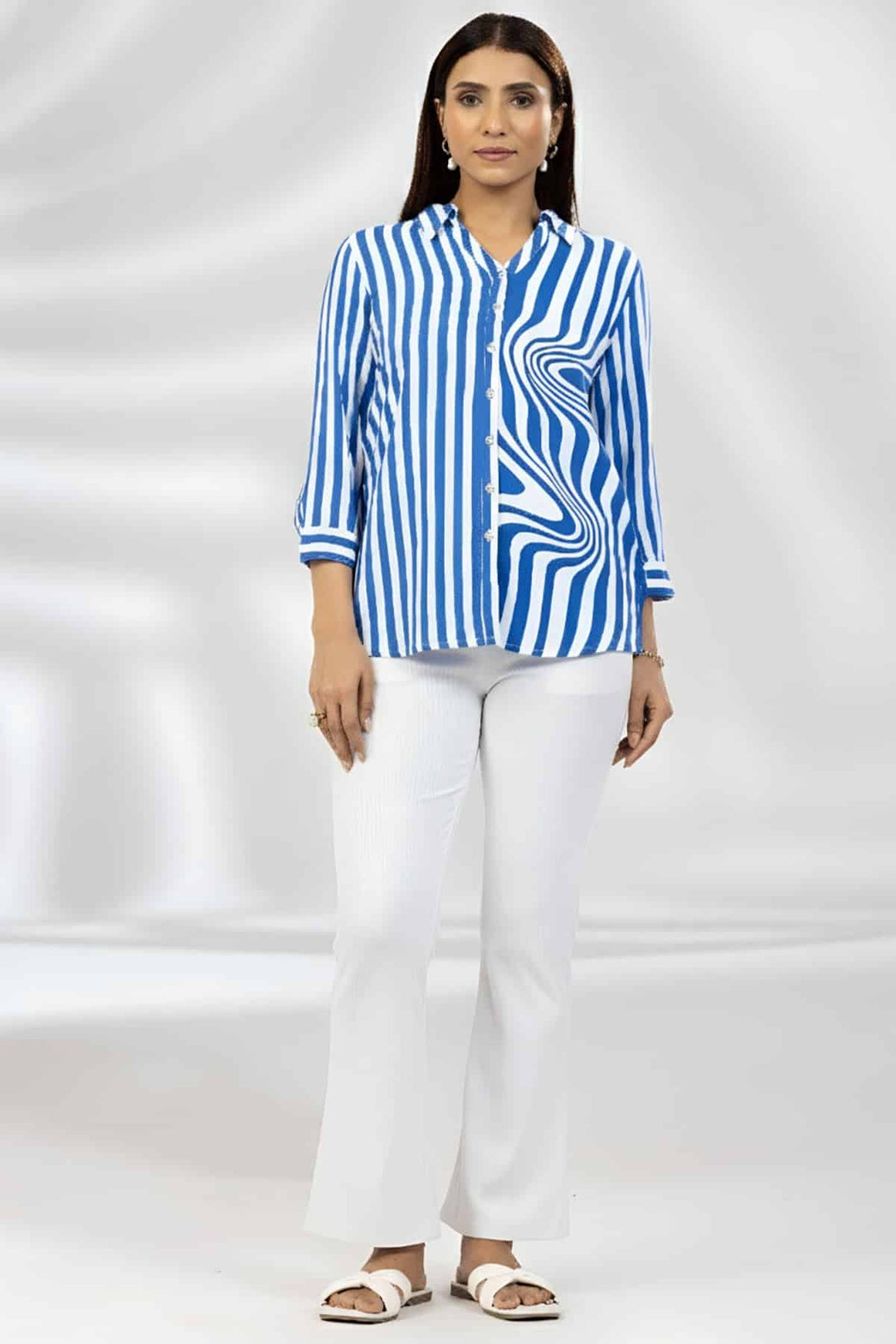 White Tencel Roma Spandex Pant
