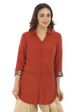 Rust Viscose Solid Top