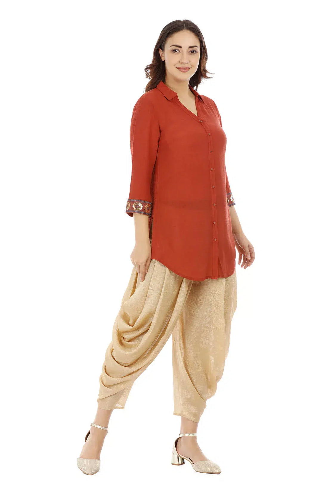 Rust Viscose Solid Top