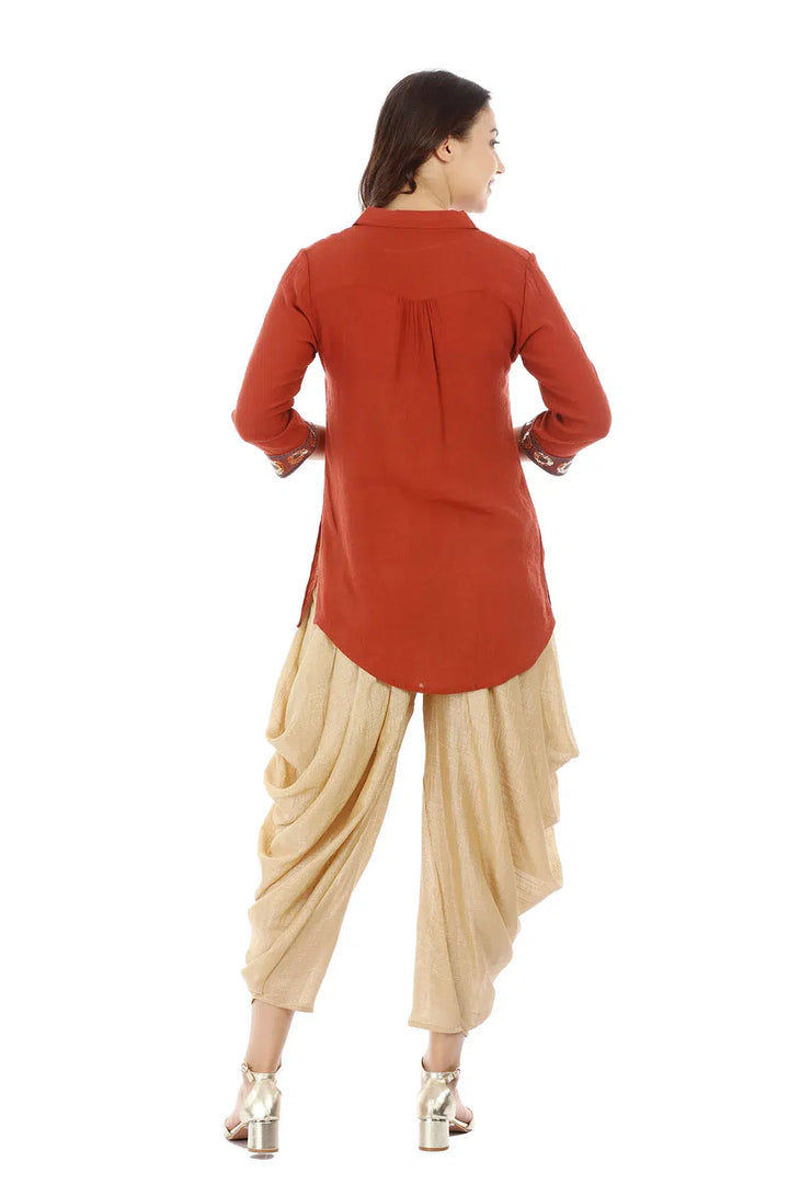 Rust Viscose Solid Top