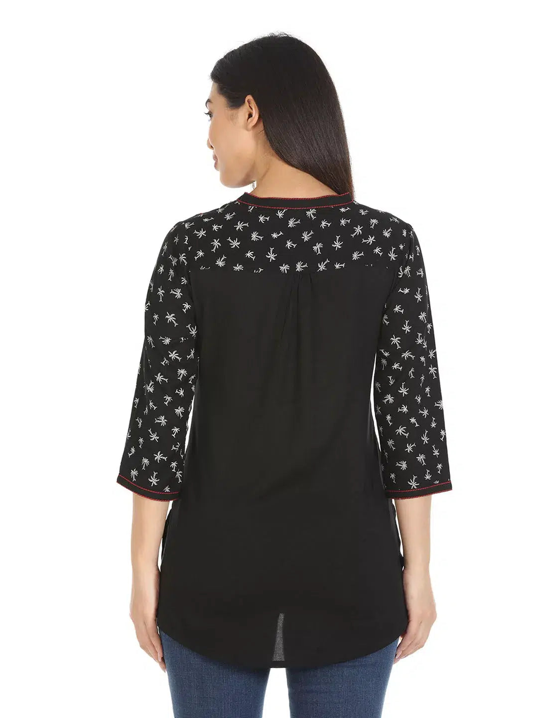 Black Printed Viscose Shirt