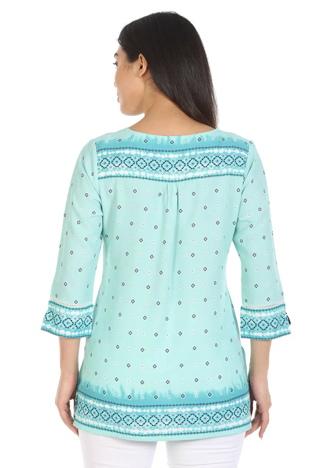 Blue Viscose Printed Top