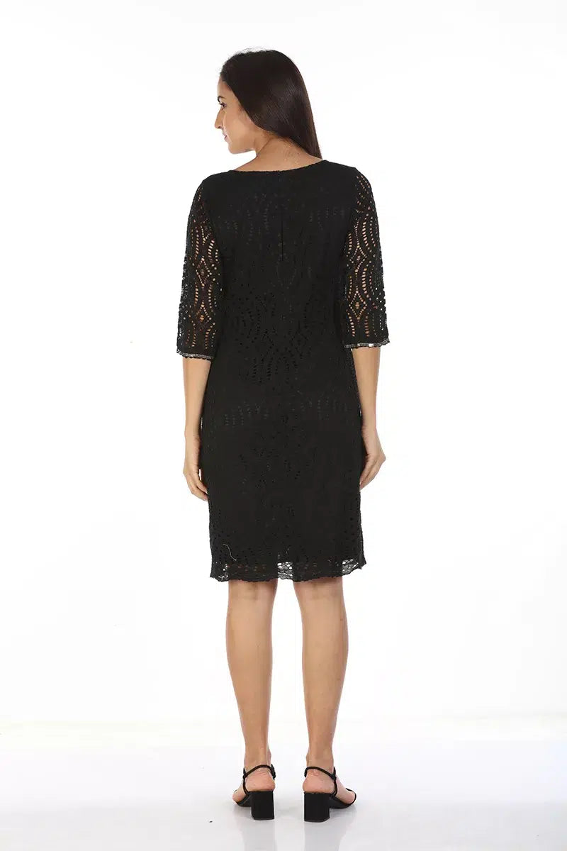 Black Lace A-Line Dress
