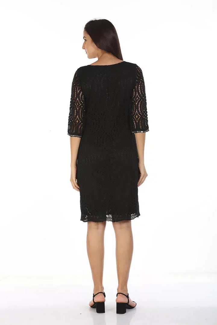 Black Lace A-Line Dress