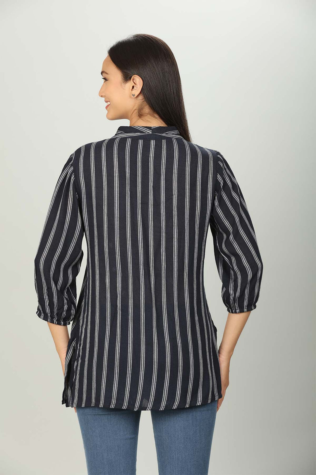 Blue collar stripe Shirt