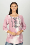 Light Pink String Tie Regular Top