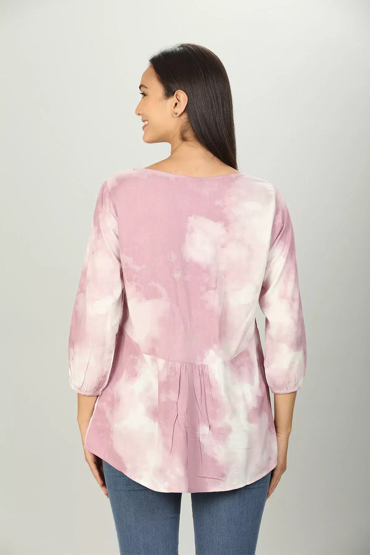 Light Pink String Tie Regular Top
