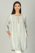 Light Grey embellished Stripe Tunic