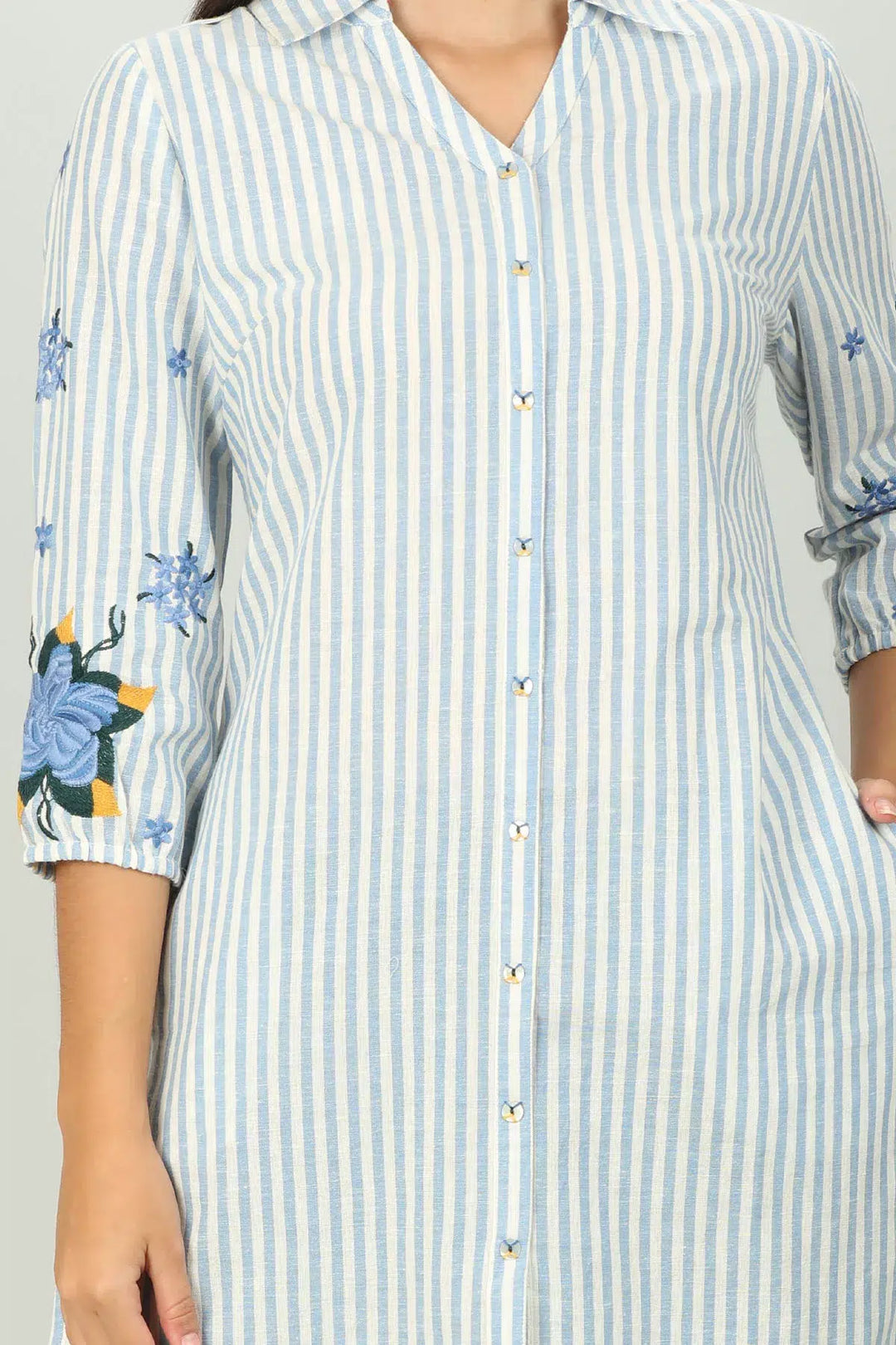 Blue and White Stripe Shirt