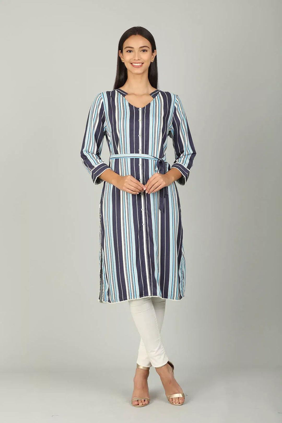 Blue Stripe Long Tunic