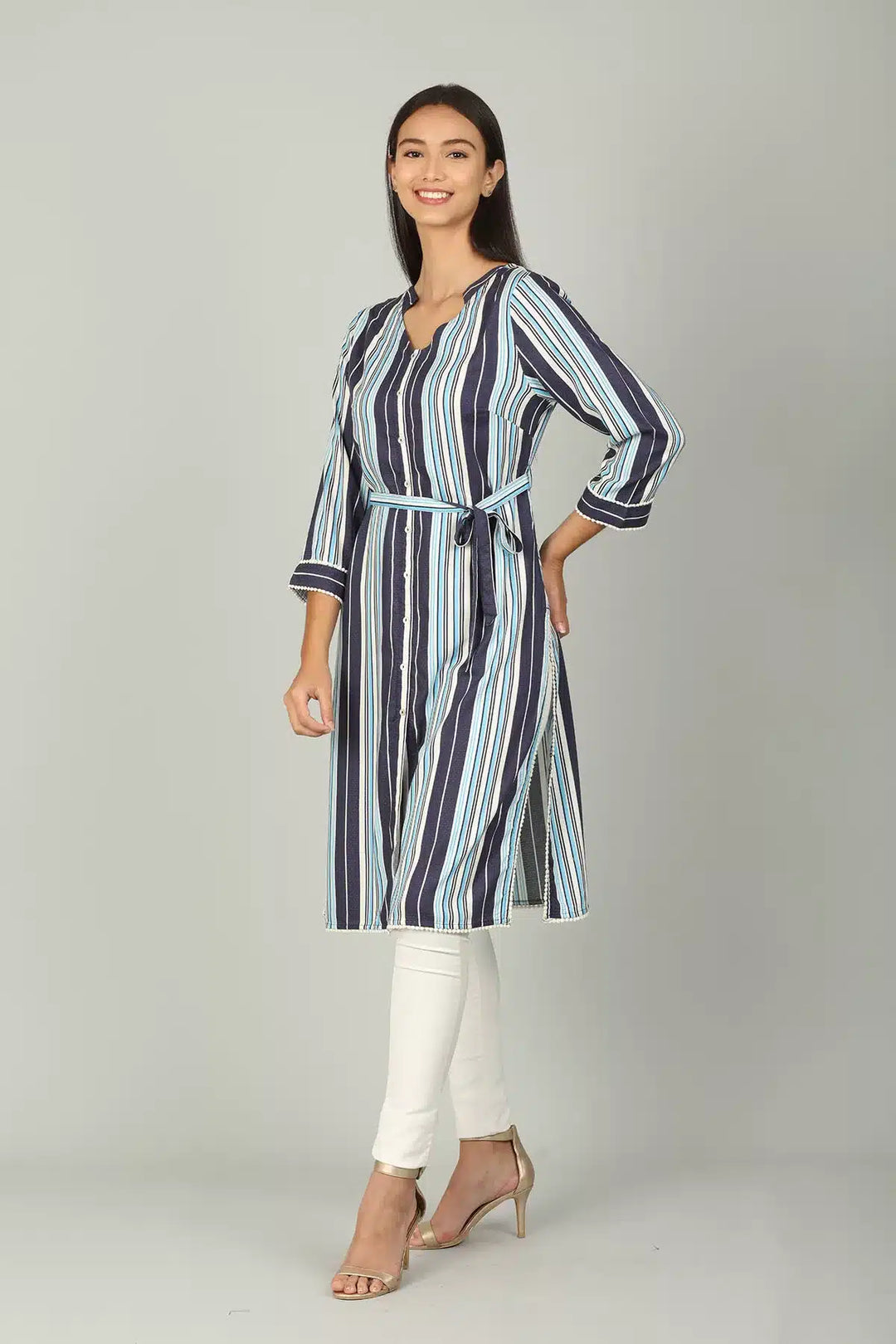Blue Stripe Long Tunic